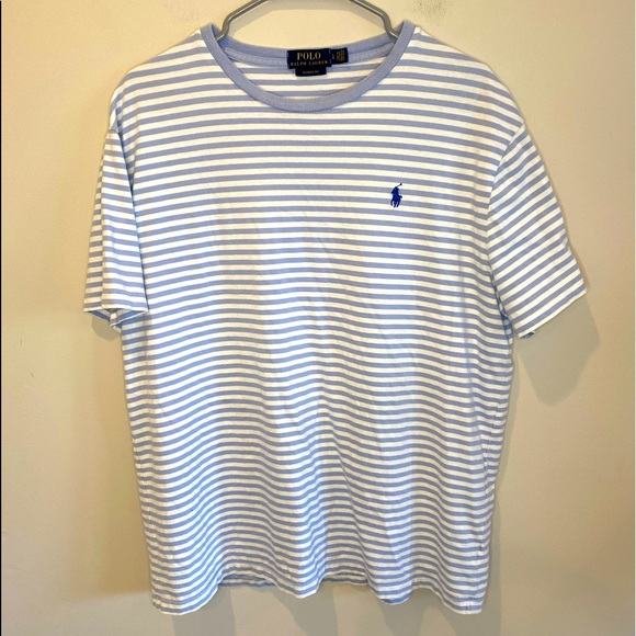 Polo Ralph Lauren Other - Polo by Ralph Lauren Classic Fit Light Blue Striped Tee Shirt L